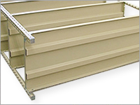 棚板に耐荷重に応じた補強材を取付